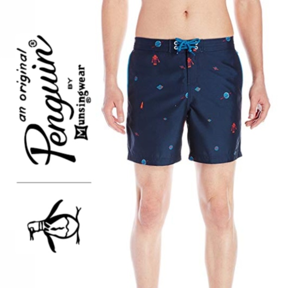 Original Penguin Other - Original Penguin Men's Space Print Swimsuit Trunks